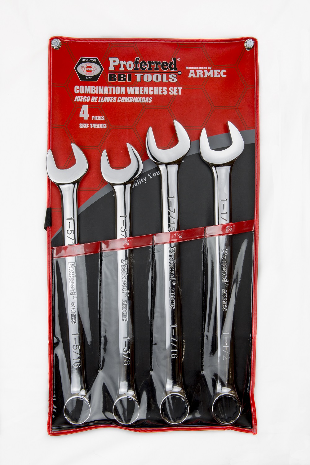PROFERRED COMBINATION WRENCH SET 1 5/16 - 1 1/2'' 4 PIECE SET